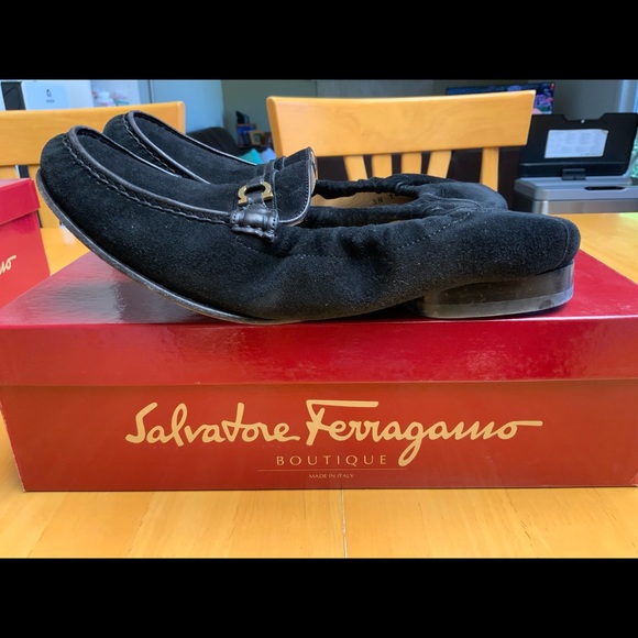 Salavadore Ferragamo Black Suede Loafers - Picture 3 of 3